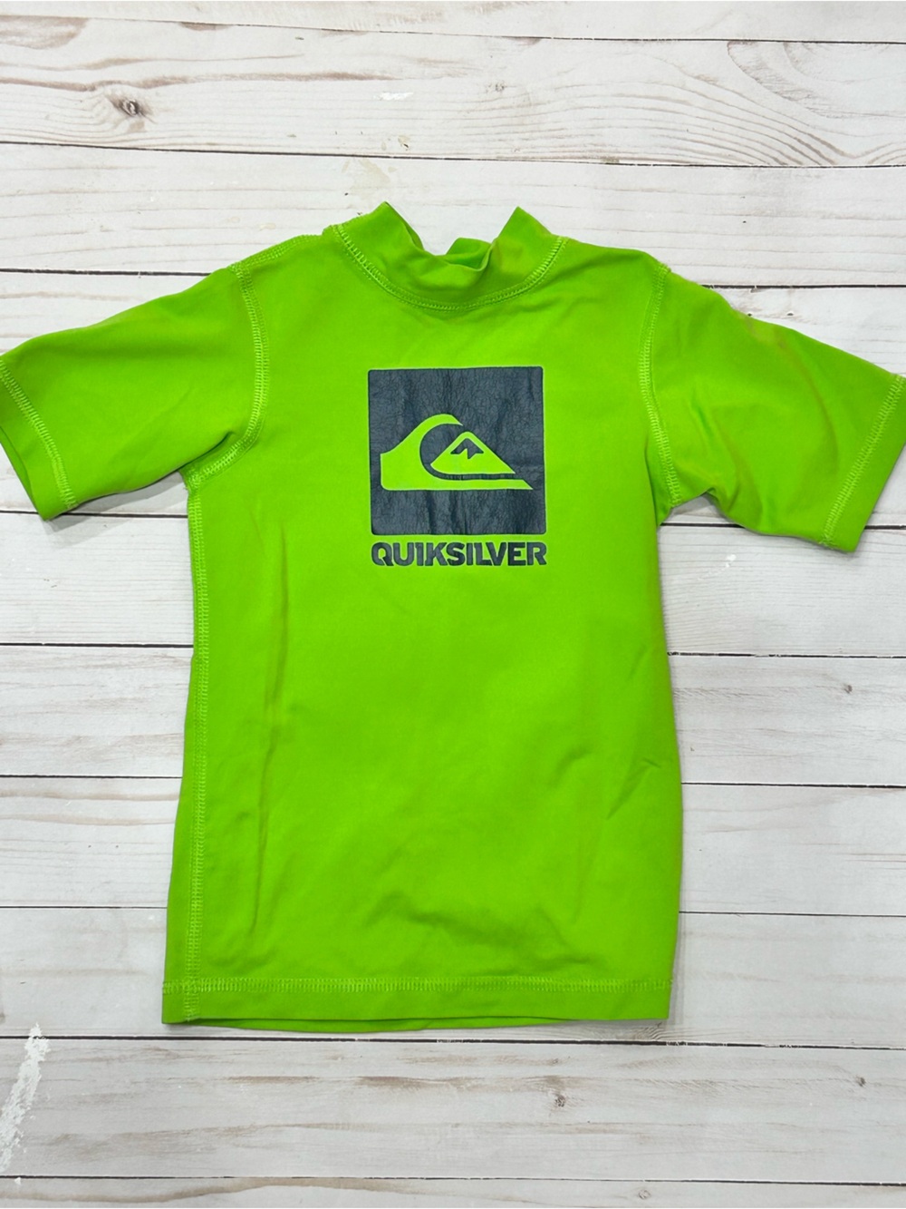 Quiksilver Neon Lime Short-Sleeve Rash Guard